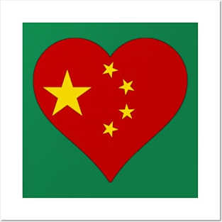 Chinese flag Posters and Art